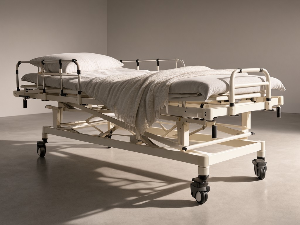 best price 5 function manual medical patient beds with casters exporter