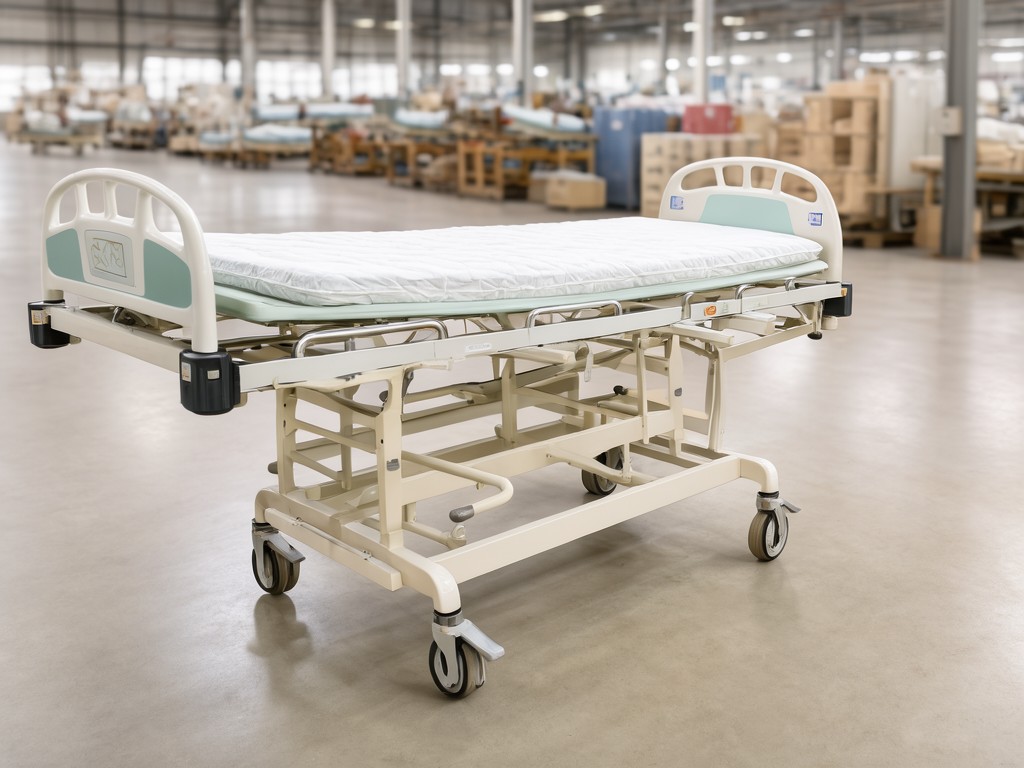china four crank manual hospital beds with mattress factory