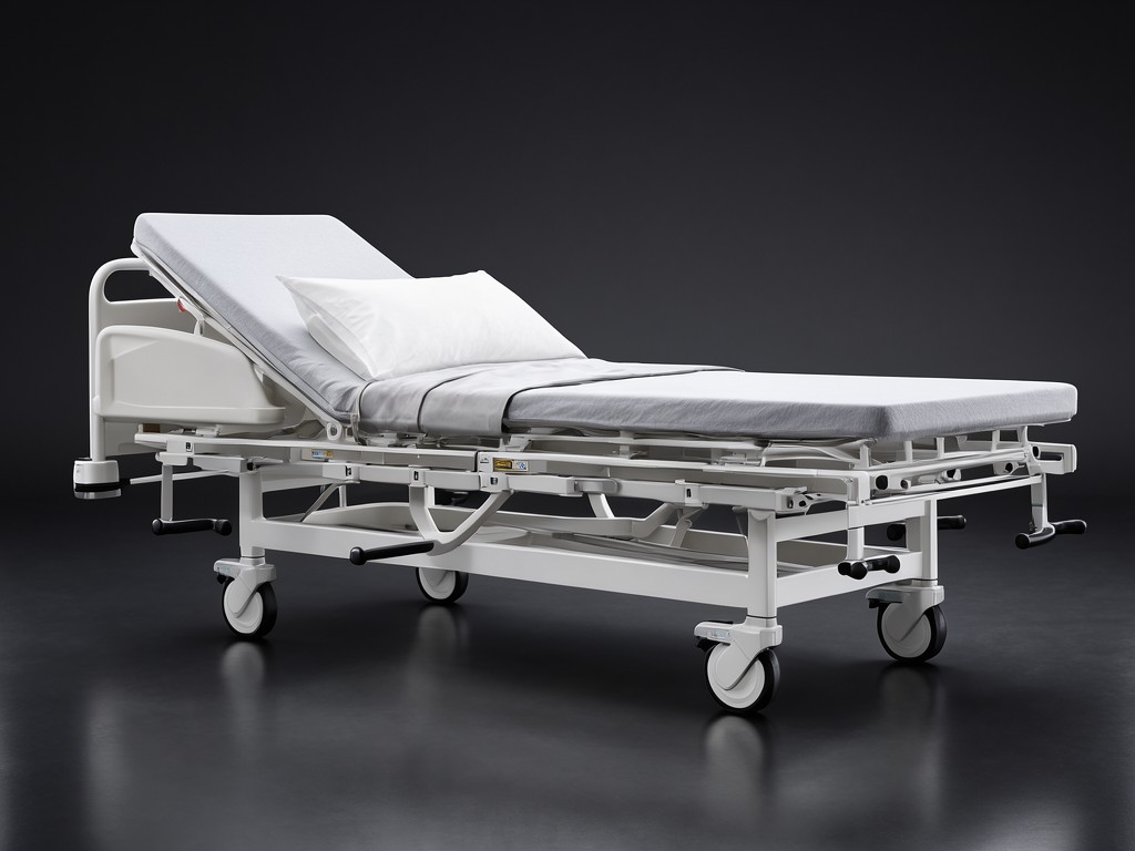 China Three Crank Manual Hospital Bed With Mattress Company