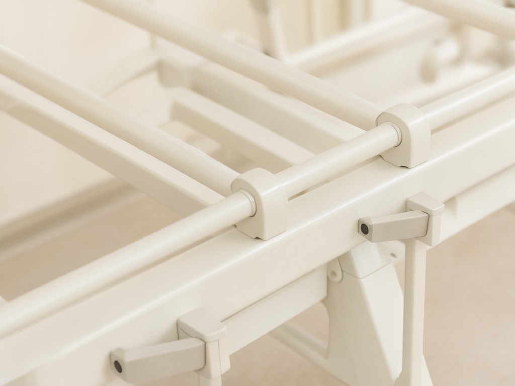 China Two Crank Manual Hospital Bed With Casters Supplier