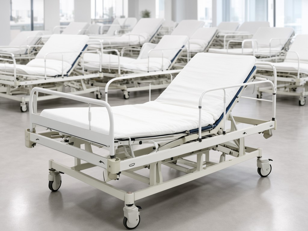 Custom 3 Functional Manual Hospital Beds With Adjustable Backrest And Legs Company