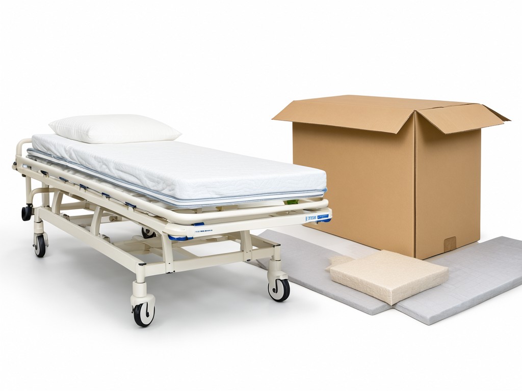 Custom 5 Function Manual Hospital Beds With Mattress And Wheels Factory