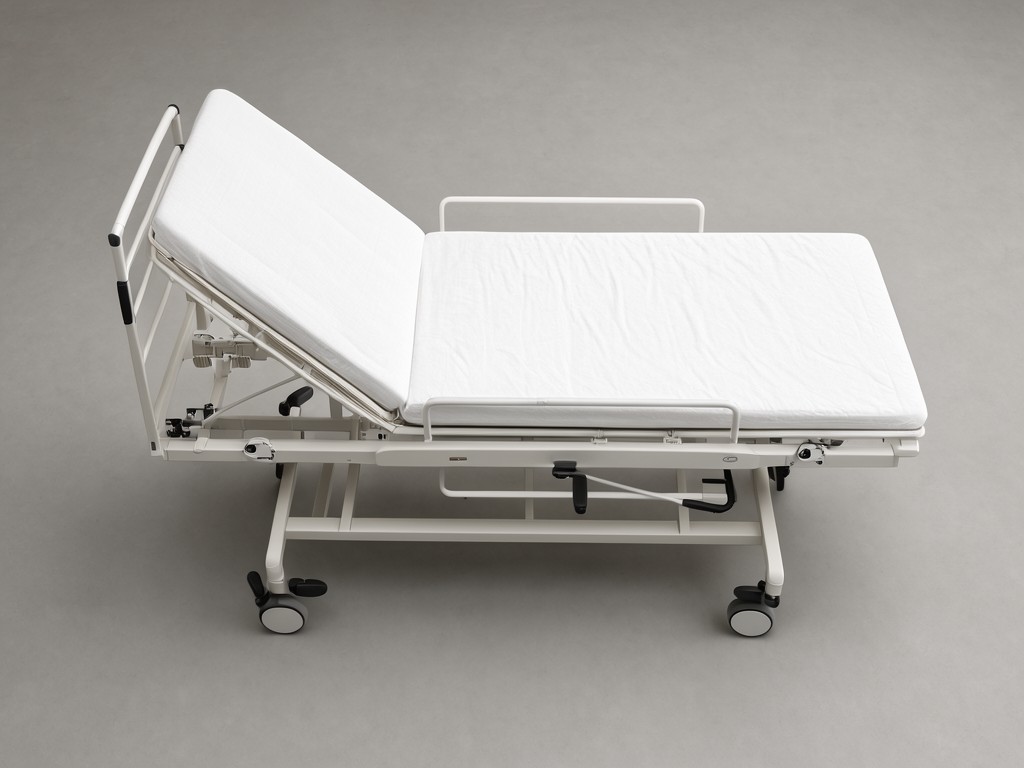 Factory Direct Two Crank Manual Nursing Bed With Mattress And Wheels For Sale