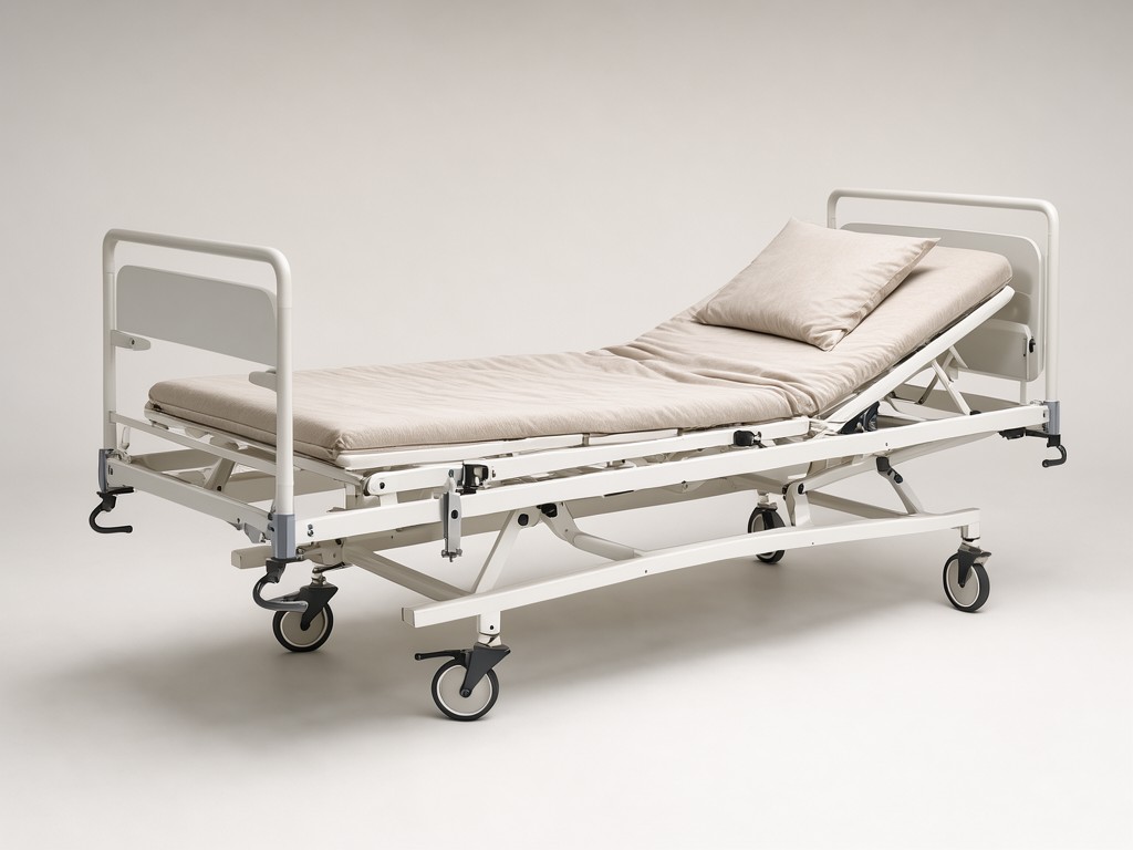 OEM double crank manual patient nursing beds with wheels Supplier
