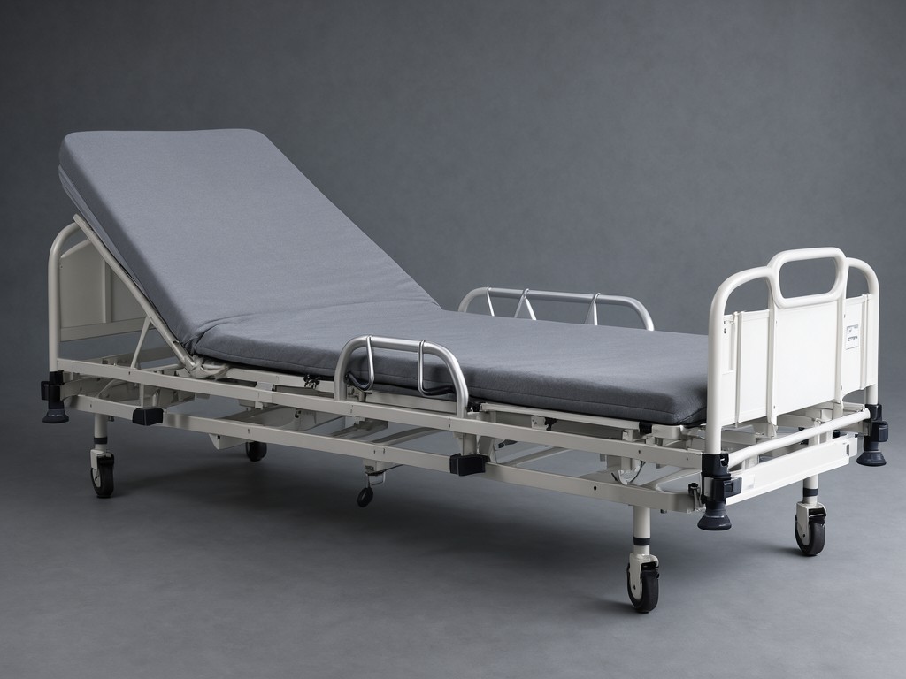 Wholesale 3 Crank Manual Hospital Beds With Aluminum Alloy Side Rails Factory