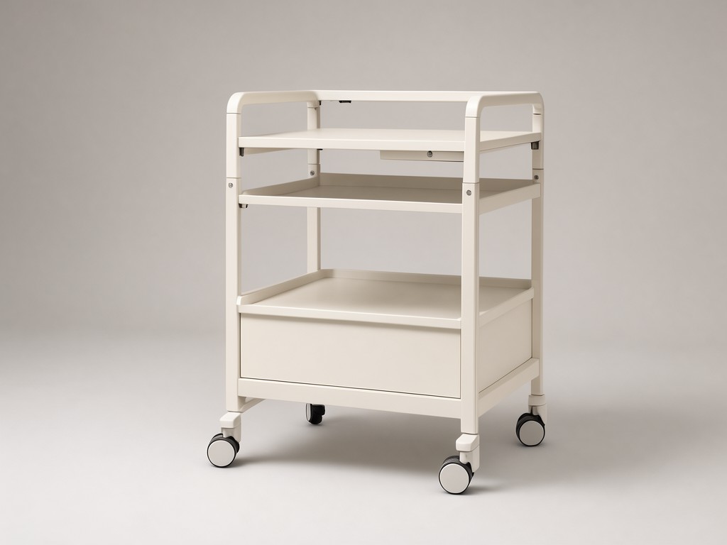 wholesale adjustable overbed bedside table with wheels and storage Company