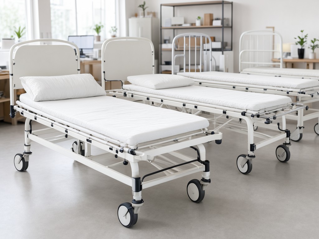 Wholesale One Crank Manual Hospital Beds With Wheels Supplier
