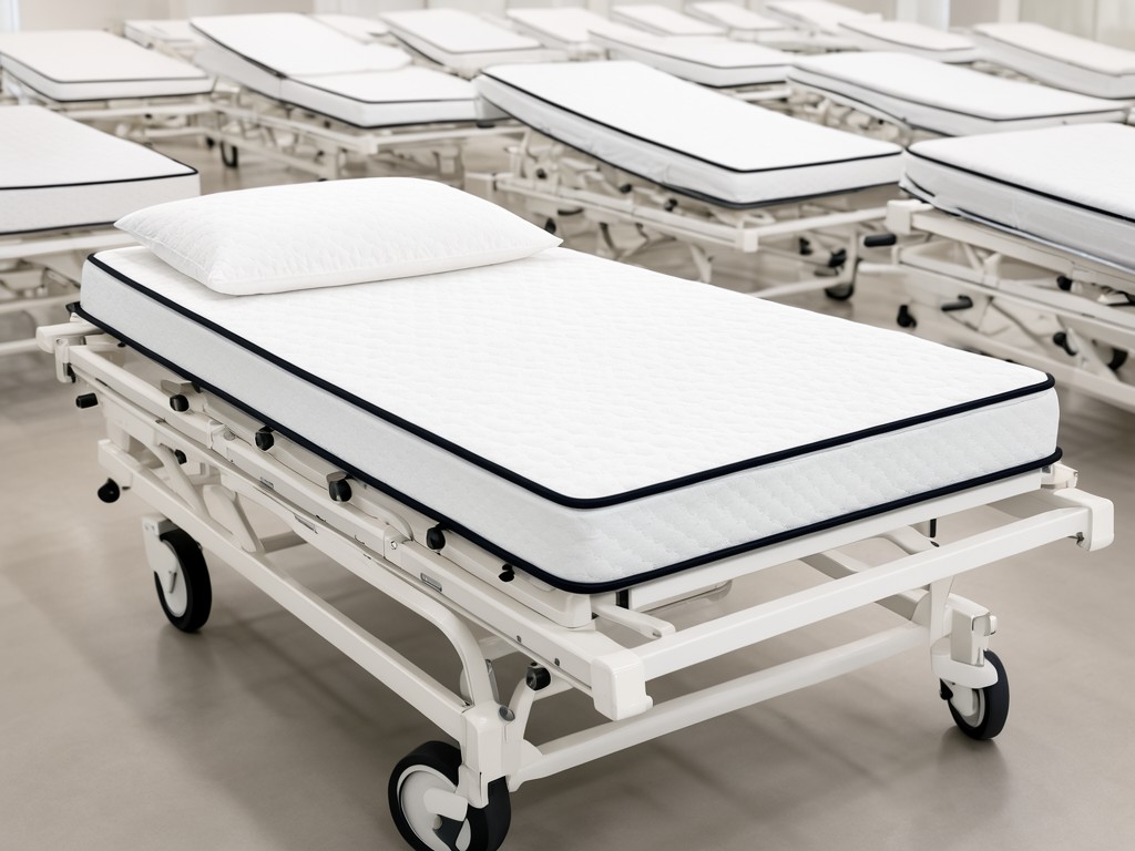 wholesale one crank manual nursing beds with mattress manufacturer